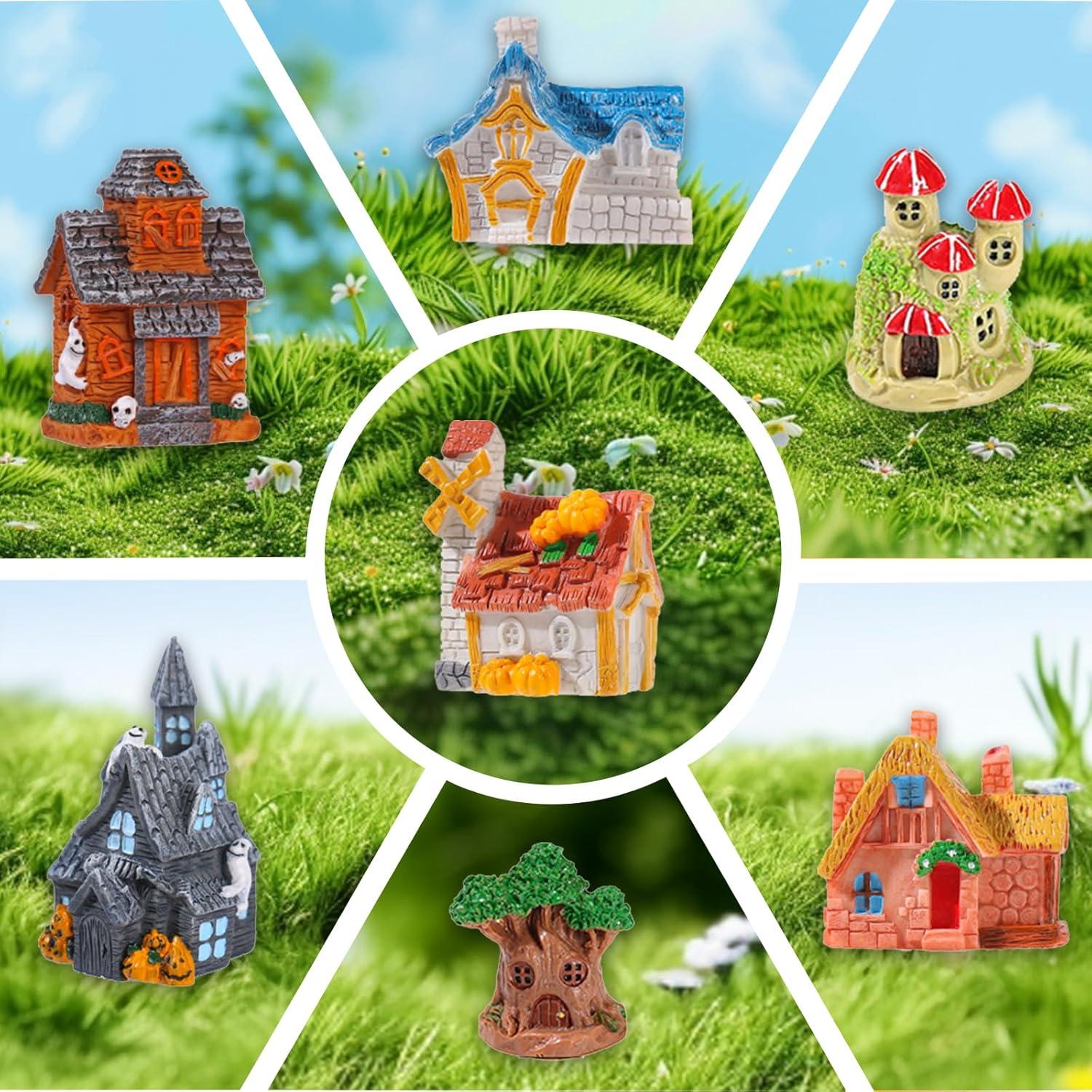 Accesorios de Jardín de Hadas ZODUXI - 8 Piezas Miniatura