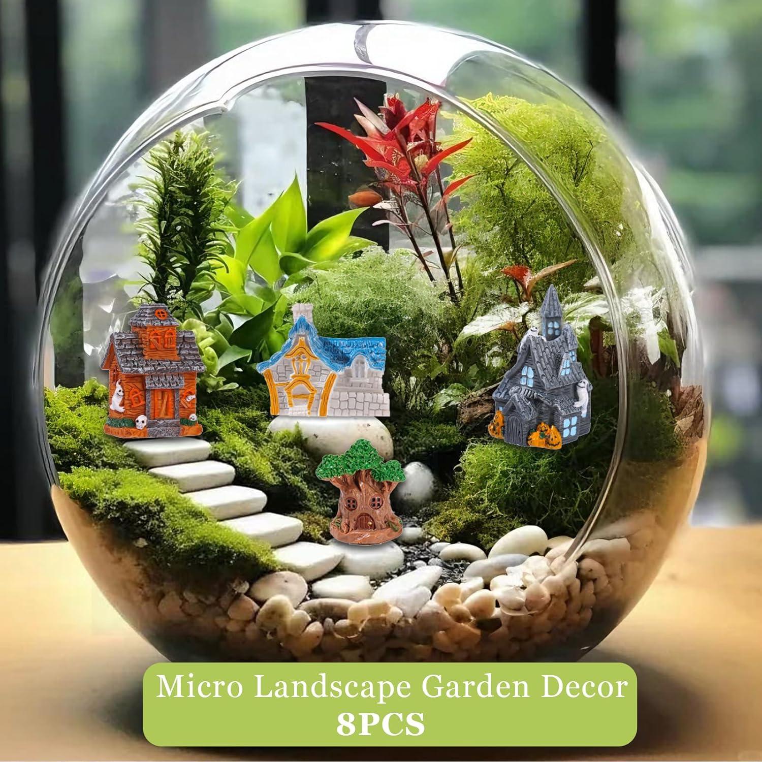 Accesorios de Jardín de Hadas ZODUXI - 8 Piezas Miniatura