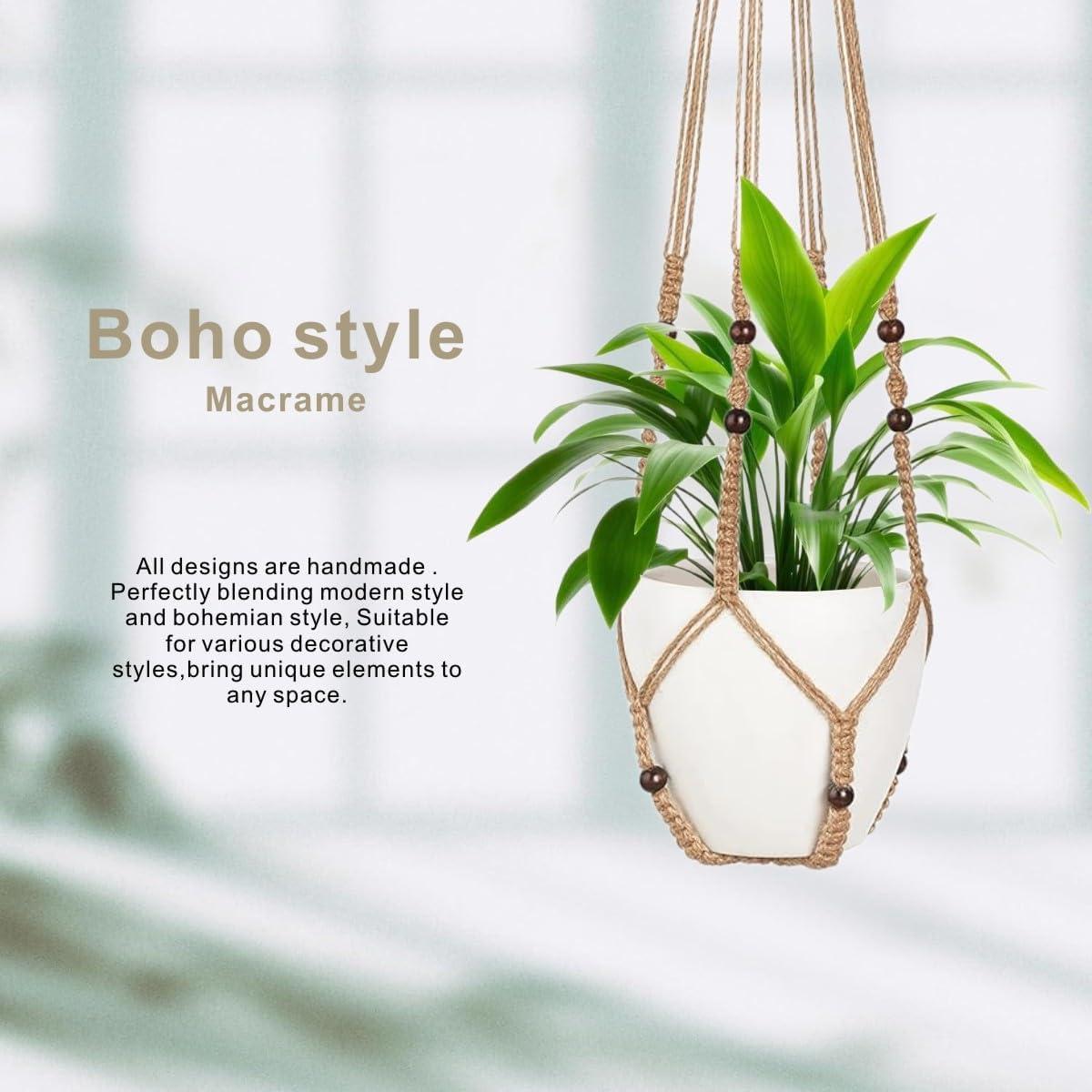 Soporte de Planta Colgante MDKFKDK 88.9 cm Yute Marrón