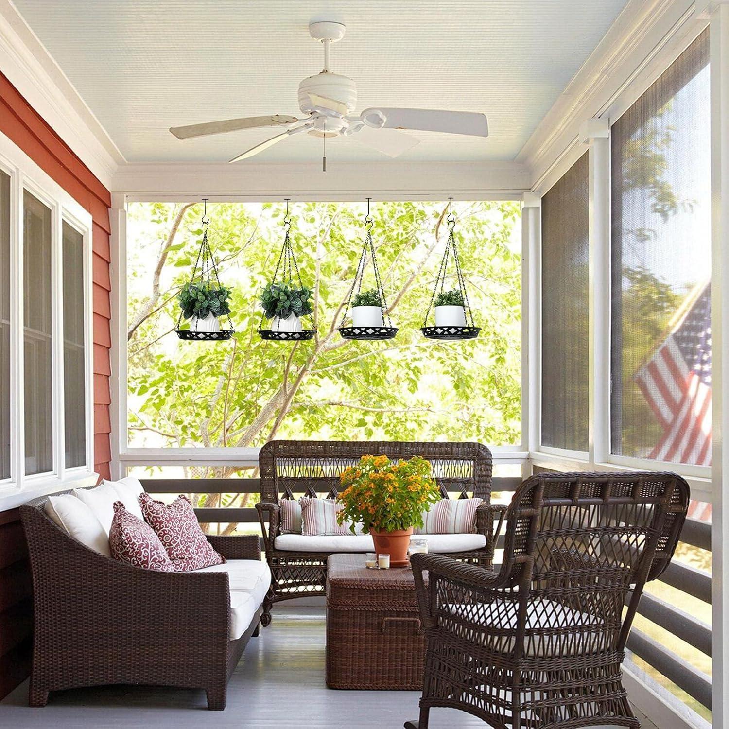 Soporte para Plantas Colgante Enhon 3 Pack 30 cm Metal Negro