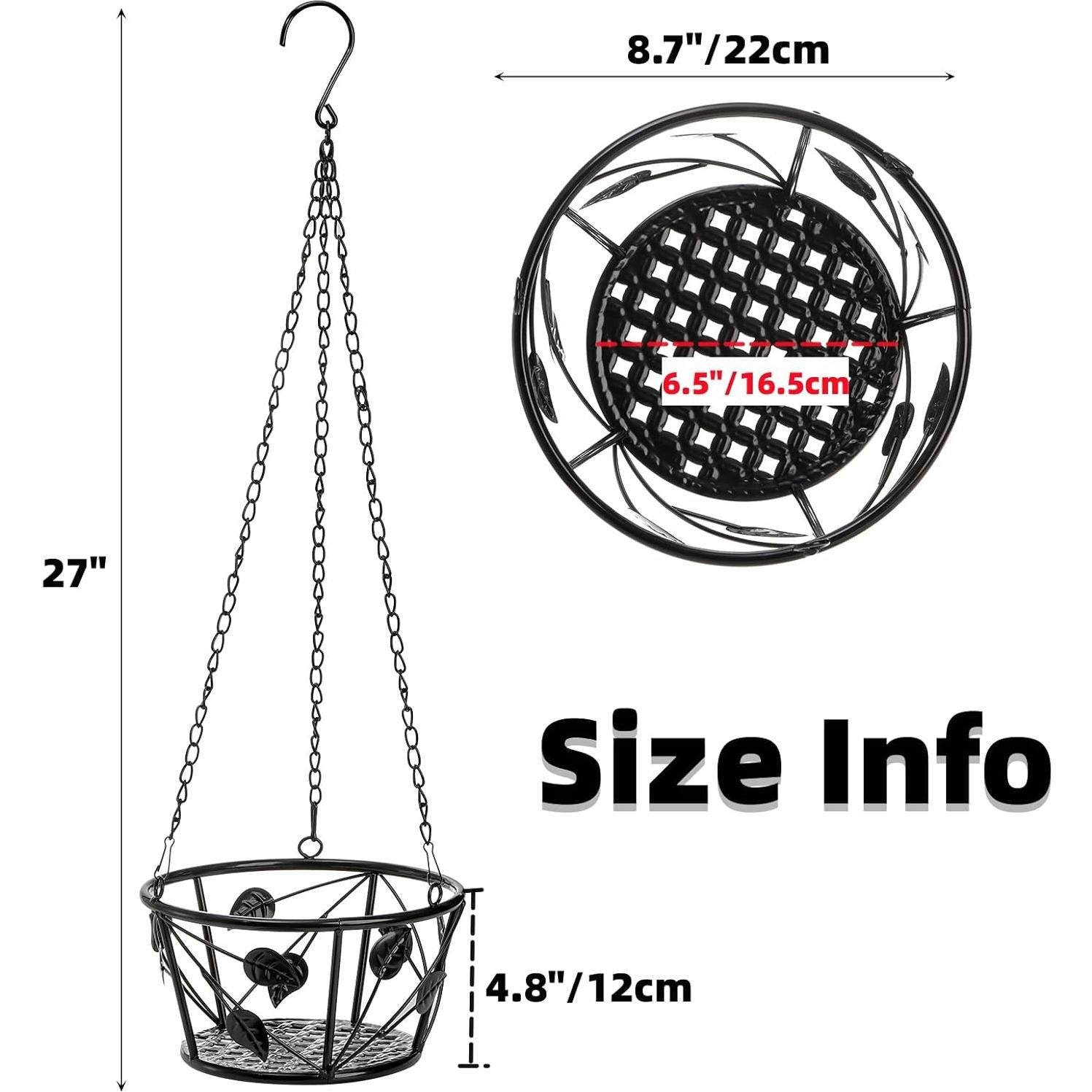 Soporte de Planta Colgante Goaste 2 Piezas Metal 68.58 cm