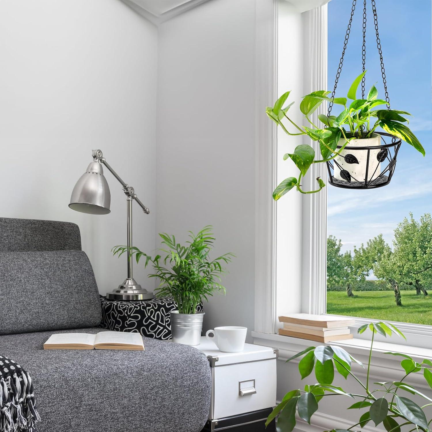 Soporte de Planta Colgante Goaste 2 Piezas Metal 68.58 cm