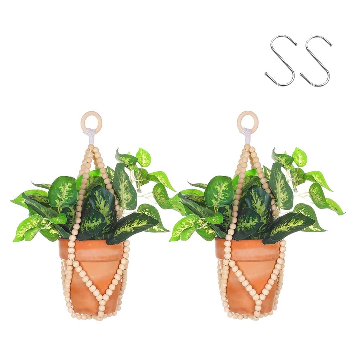 Soporte Colgante para Plantas Artilady 2 Piezas Macramé