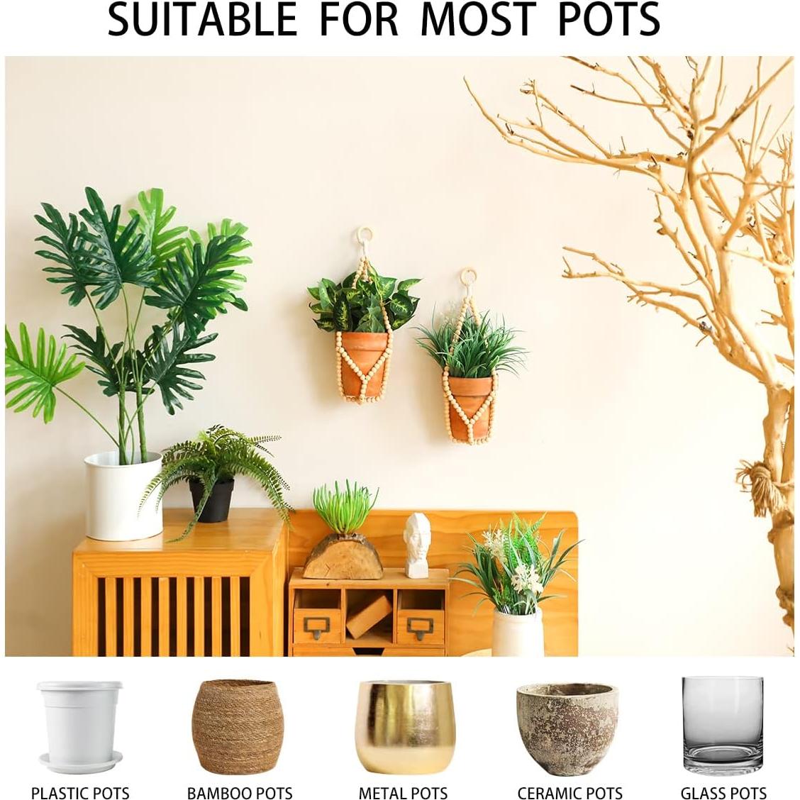 Soporte Colgante para Plantas Artilady 2 Piezas Macramé