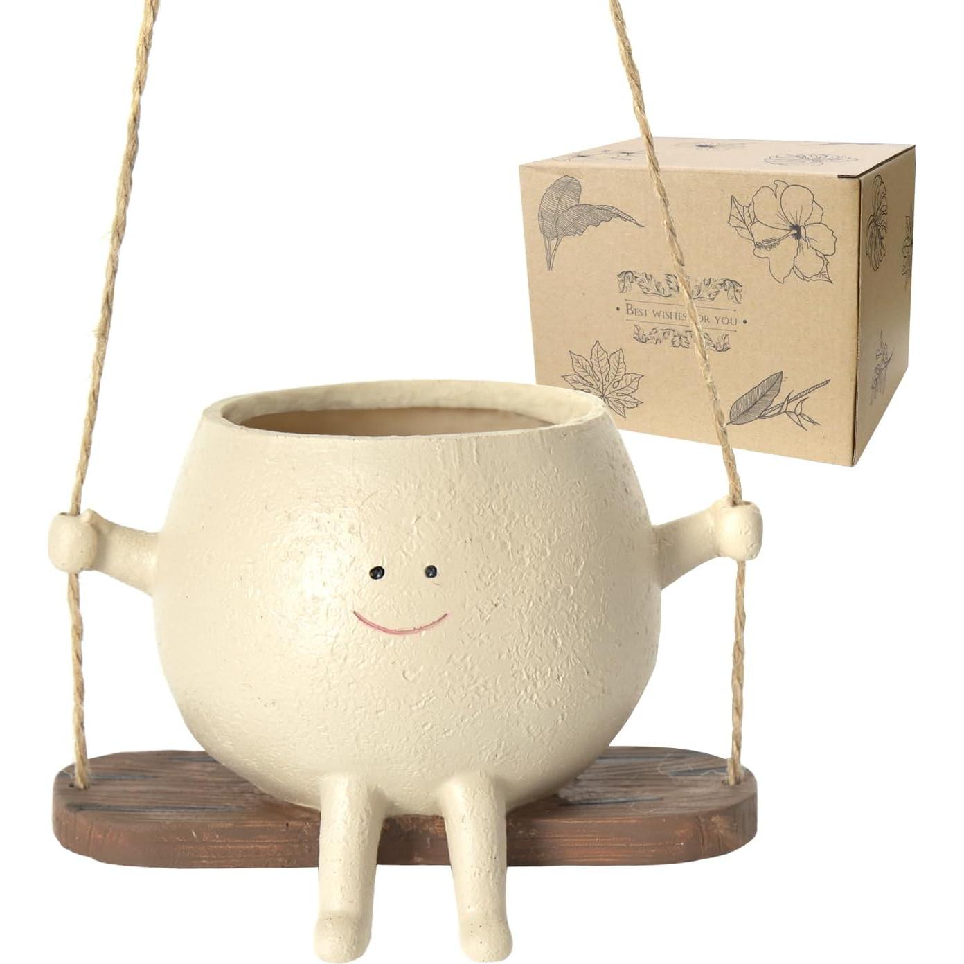 Maceta Colgante UMESONG de Resina para Plantas - 11 cm