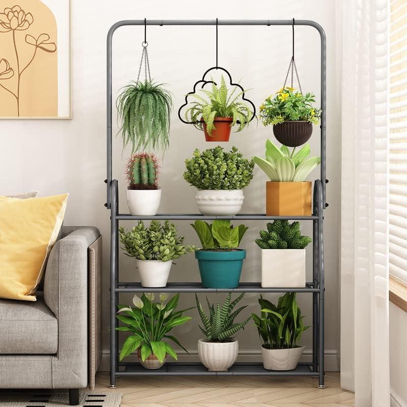 Soporte para Plantas SORCEDAS 3 Niveles Colgante Gris Oscuro