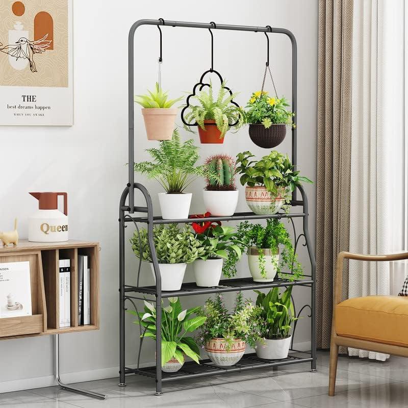 Soporte para Plantas SORCEDAS 3 Niveles Colgante Gris Oscuro