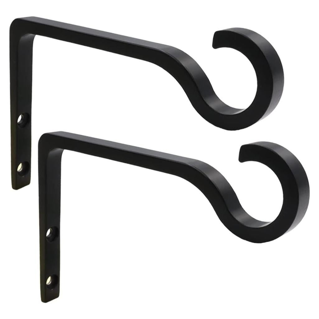 Soporte de Planta Colgante QIEGL 15cm Metal Negro 2 Piezas