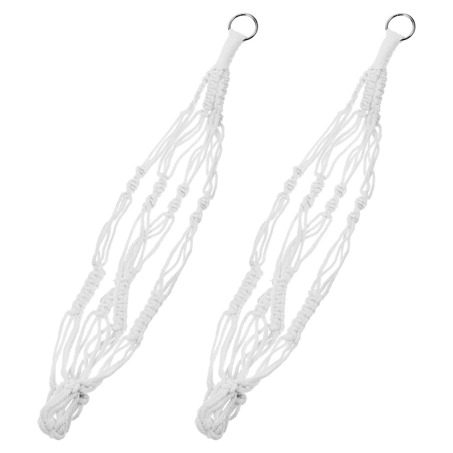 Colgador de Plantas de Macramé Hpmjz 2 Piezas 50 cm Blanco