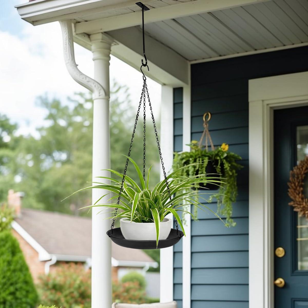 Soporte de Planta Colgante ARTORA Metal Negro 2 Piezas