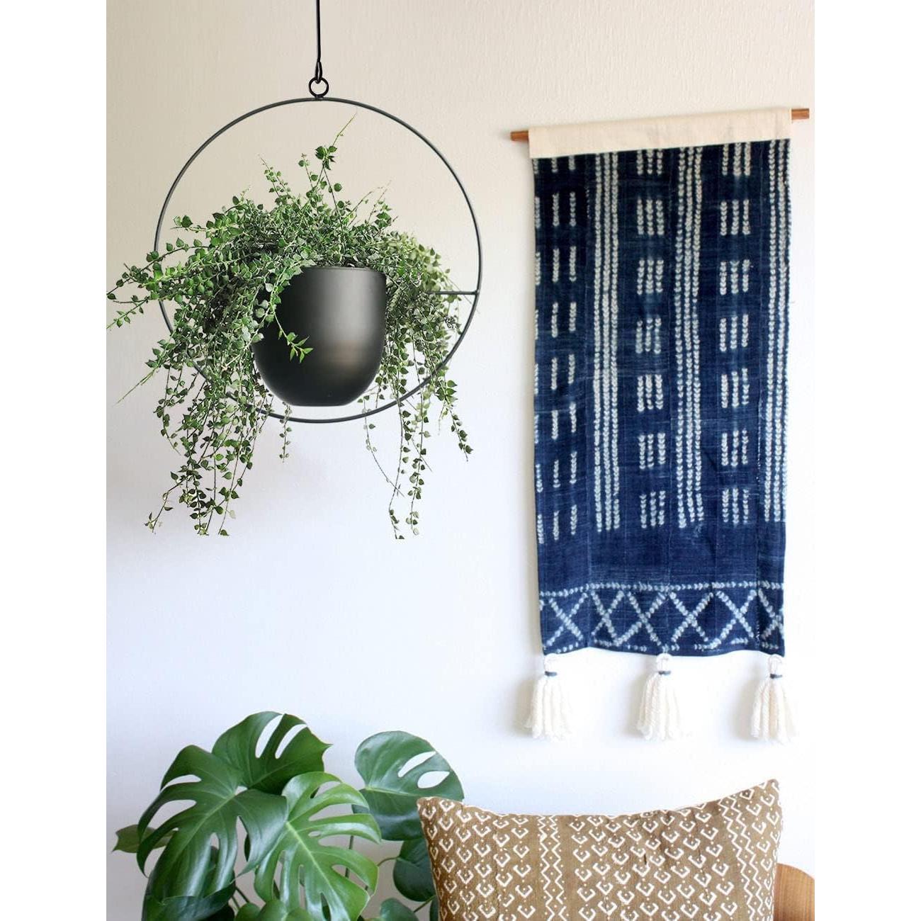 Maceta Colgante Abetree Negra 14cm para Plantas Interior/Exterior