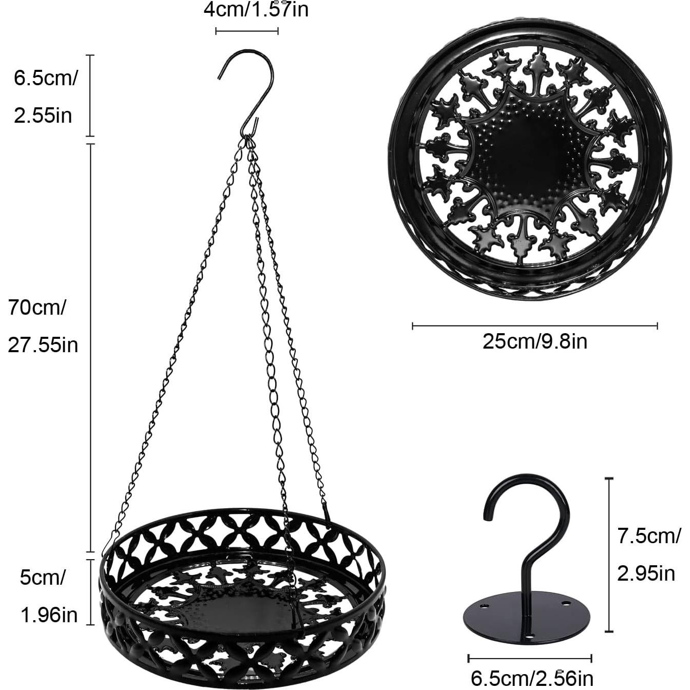 Soporte Colgante de Planta ARTORA Metal Negro 25cm x 80cm