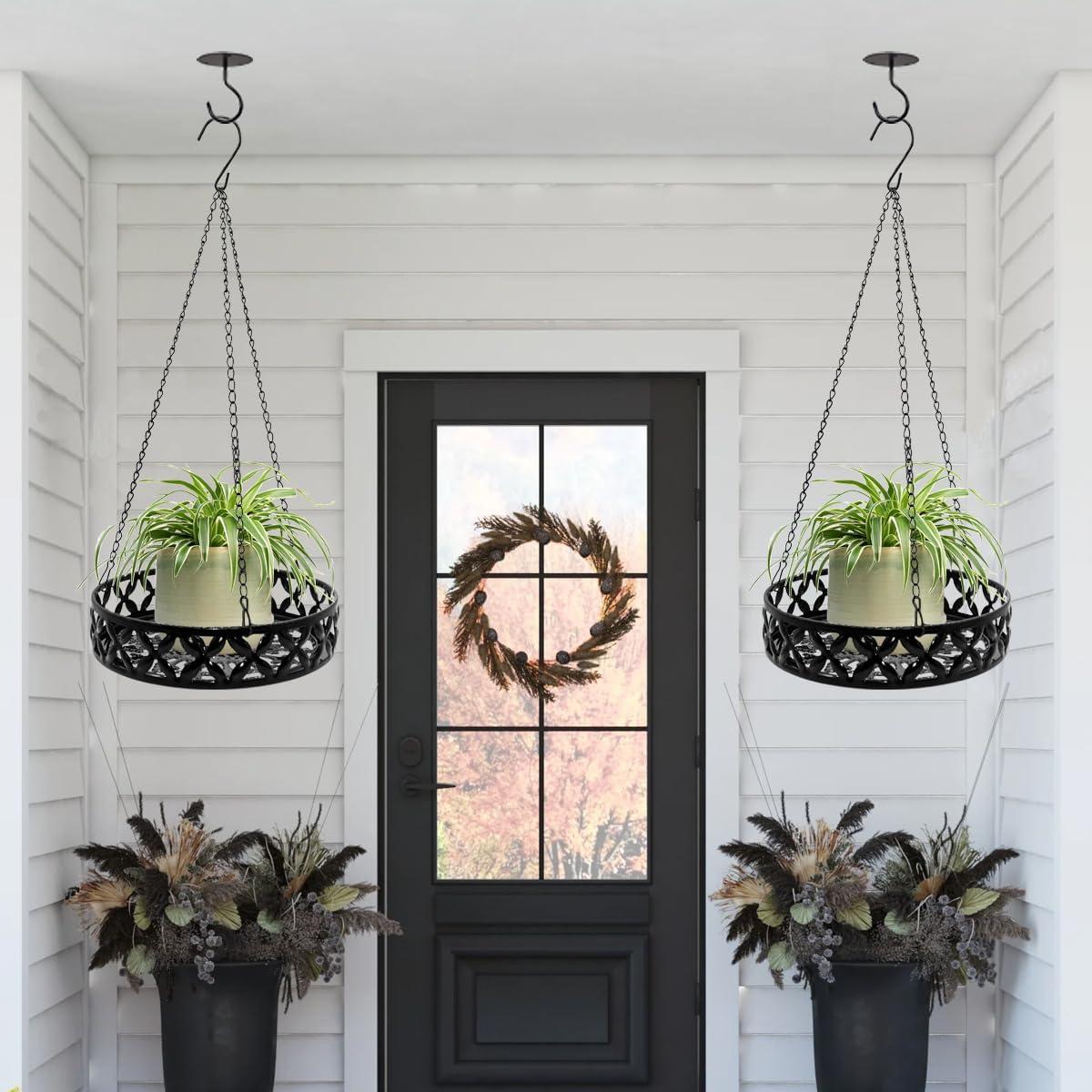 Soporte Colgante de Planta ARTORA Metal Negro 25cm x 80cm