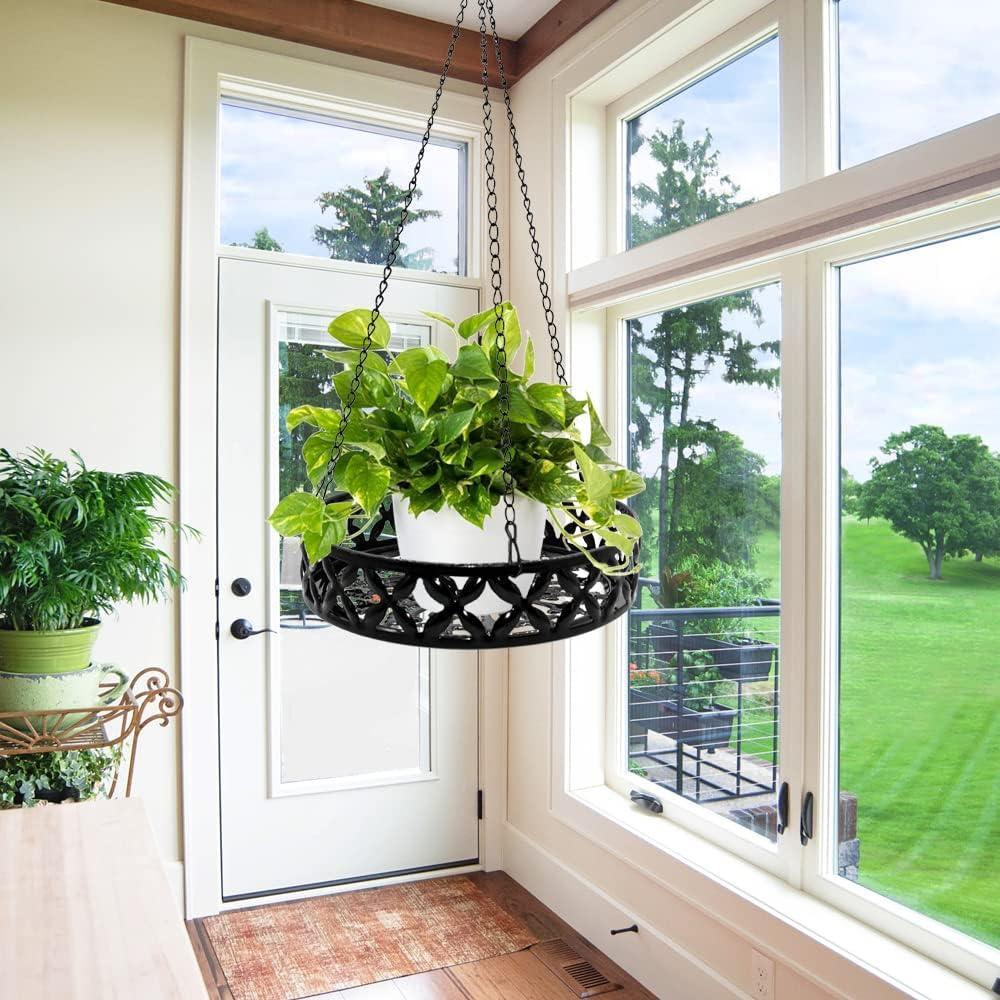 Soporte Colgante de Planta ARTORA Metal Negro 25cm x 80cm