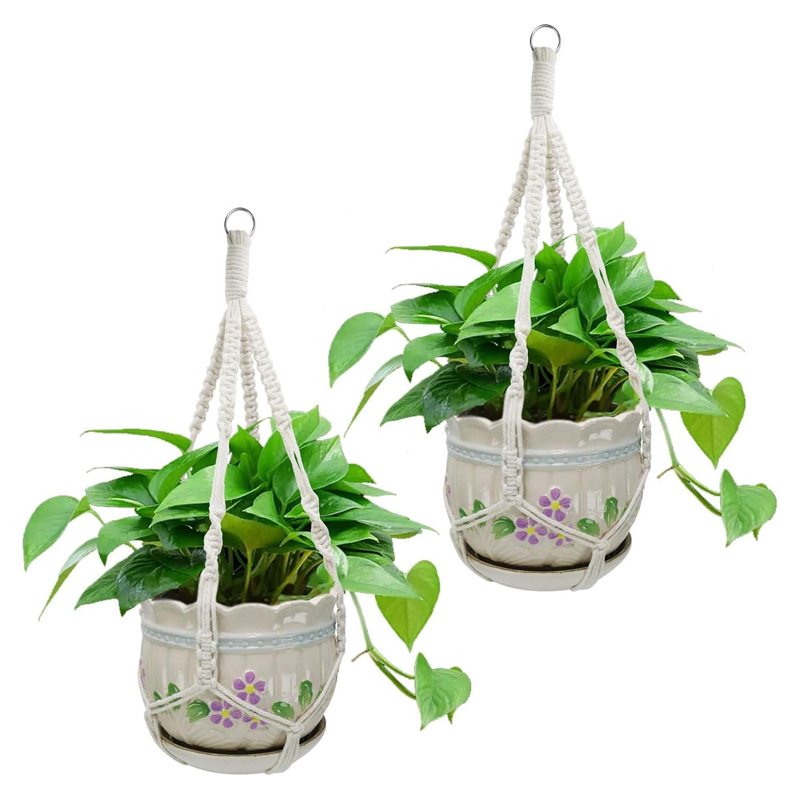 Soportes de Plantas de Macramé Rimoev 50.8 cm 2 Piezas