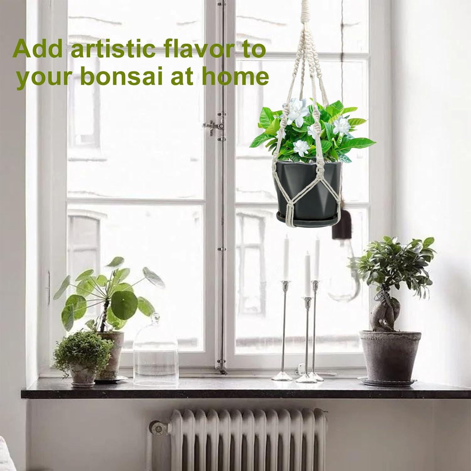 Soportes de Plantas de Macramé Rimoev 50.8 cm 2 Piezas