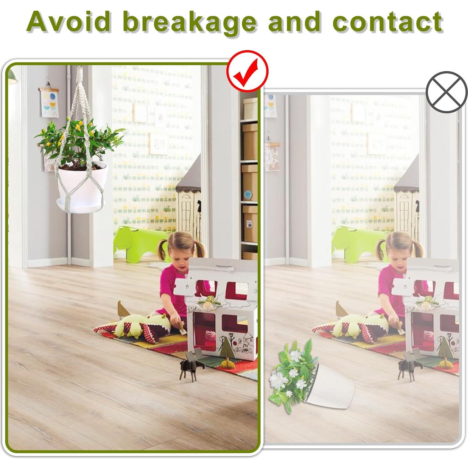 Soportes de Plantas de Macramé Rimoev 50.8 cm 2 Piezas