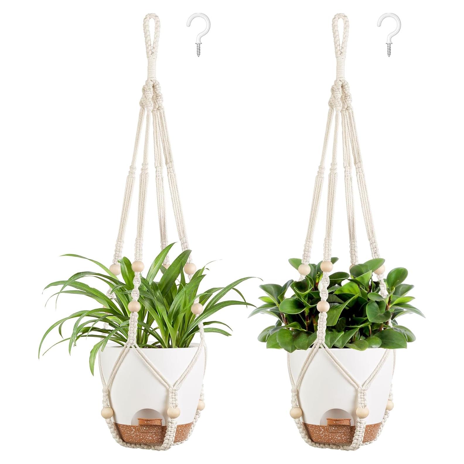 Macetas Colgantes de Autorriego Mkono 16.5 cm Juego de 2