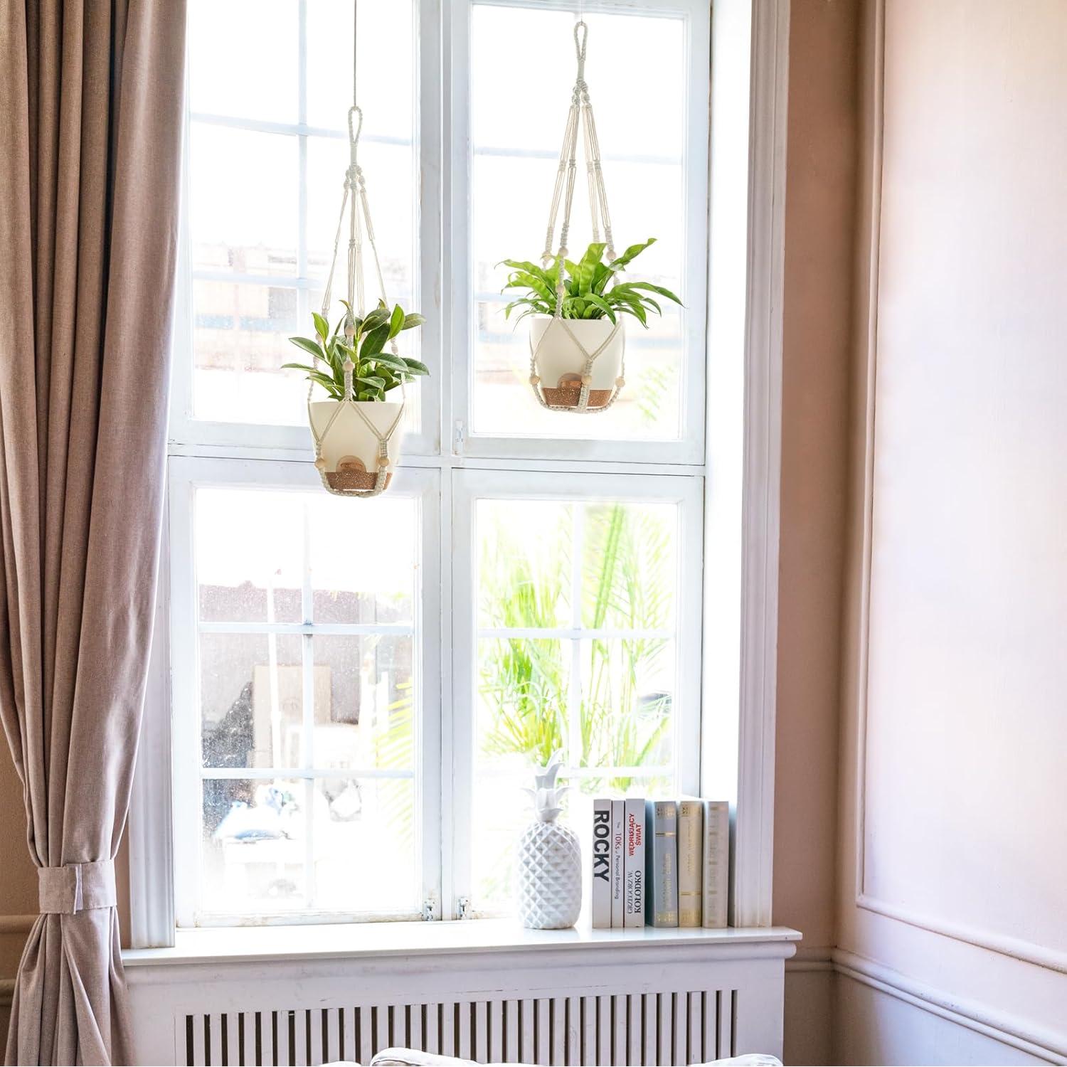 Macetas Colgantes de Autorriego Mkono 16.5 cm Juego de 2