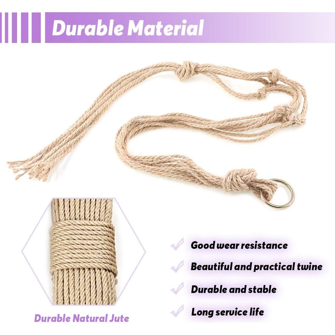 Soporte de Macramé para Plantas Swpeet - 6 Piezas, 3 Tamaños