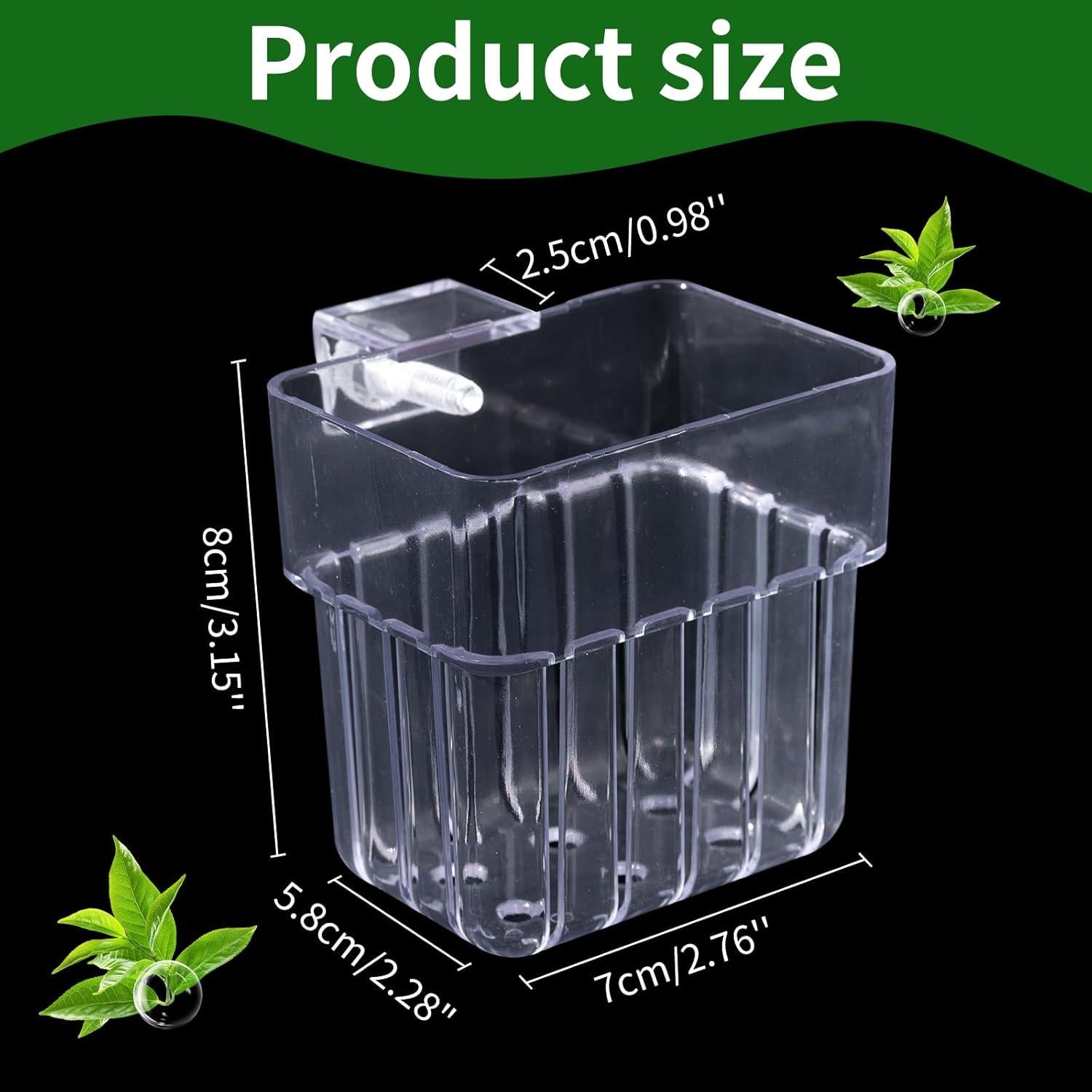 Soporte para Plantas de Acuario SLSON - 2 Macetas Colgantes Transparentes