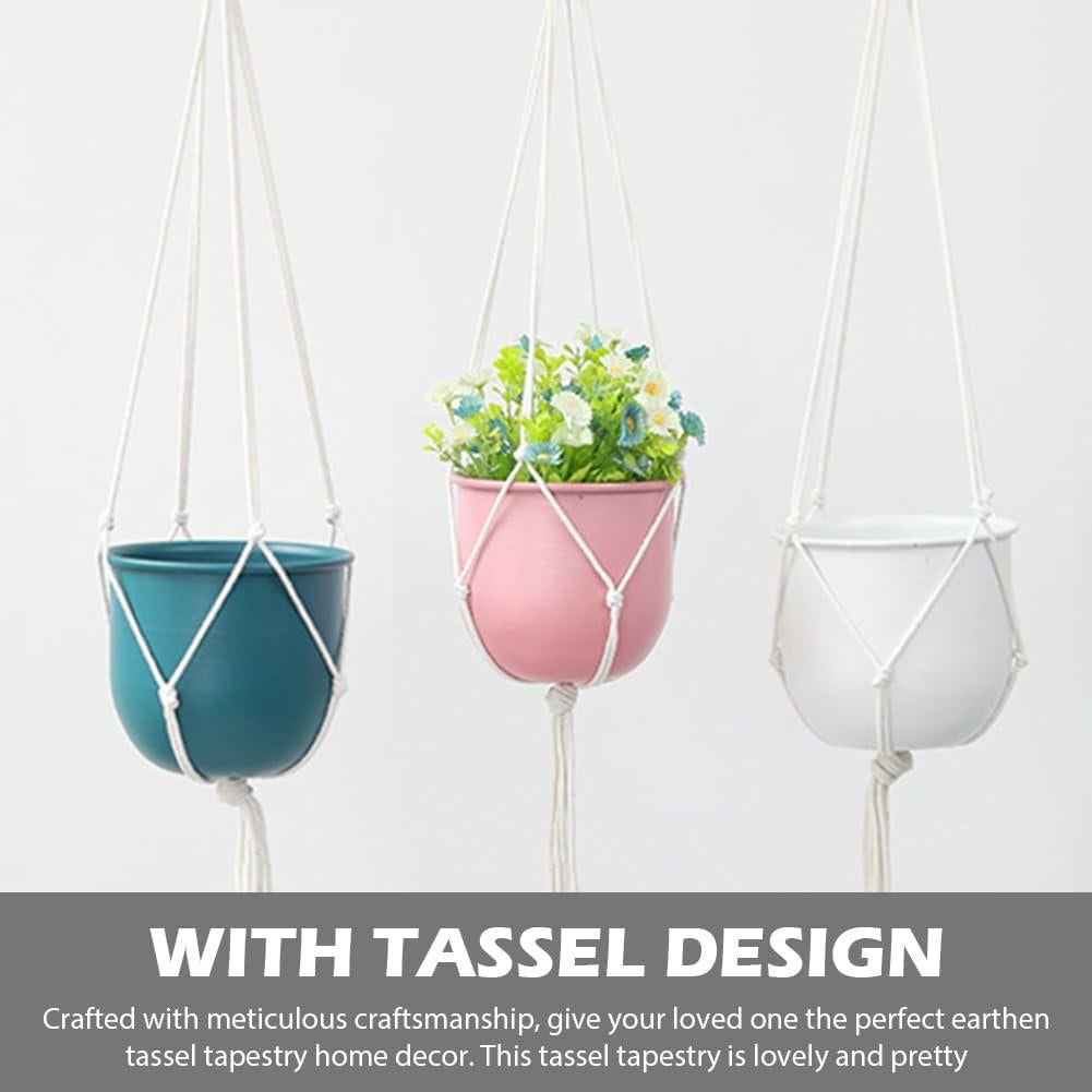 Soporte de Macramé Kryslanix para Macetas Colgantes 6 Piezas