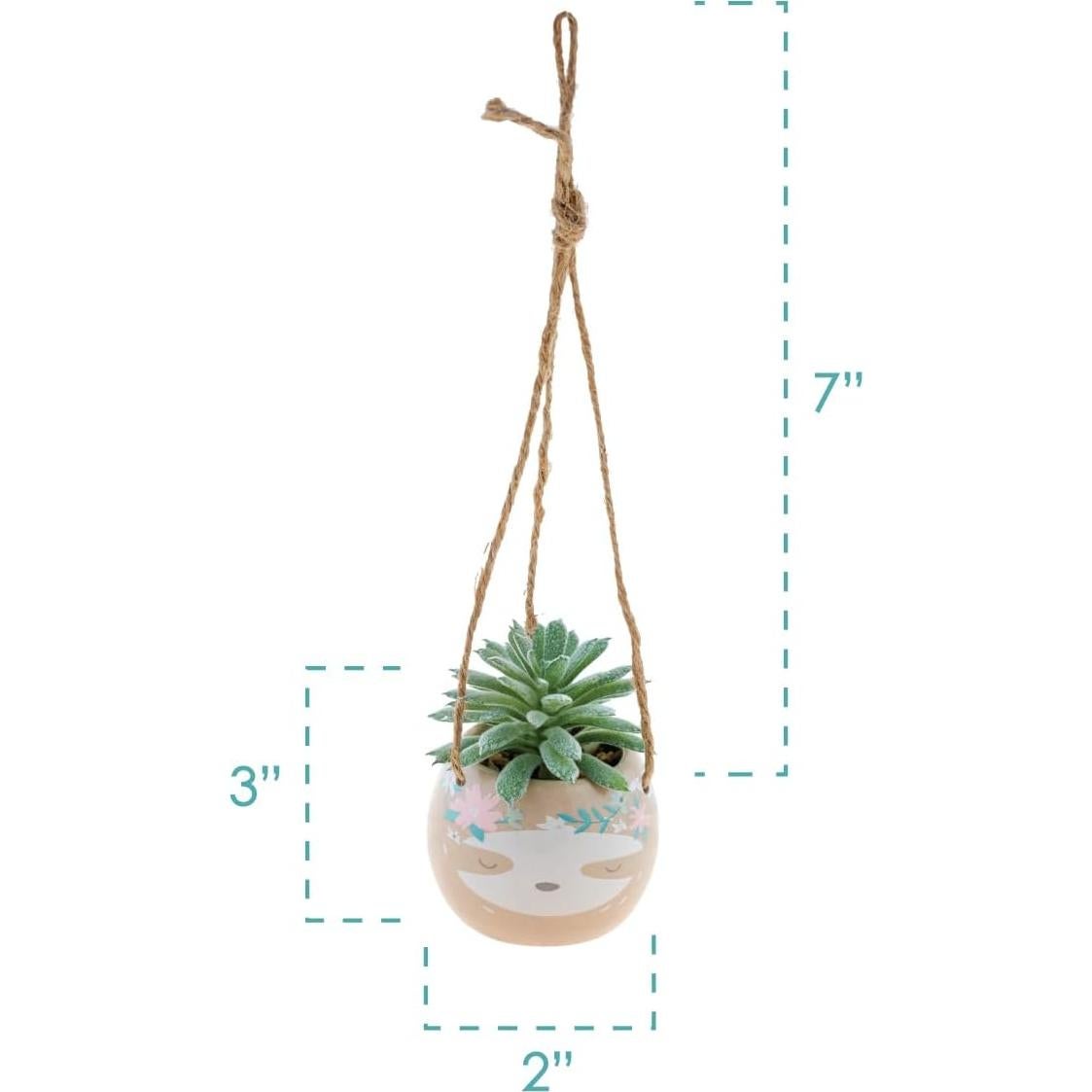 Maceta Colgante Karma de Cerámica para Suculentas 5.08cm