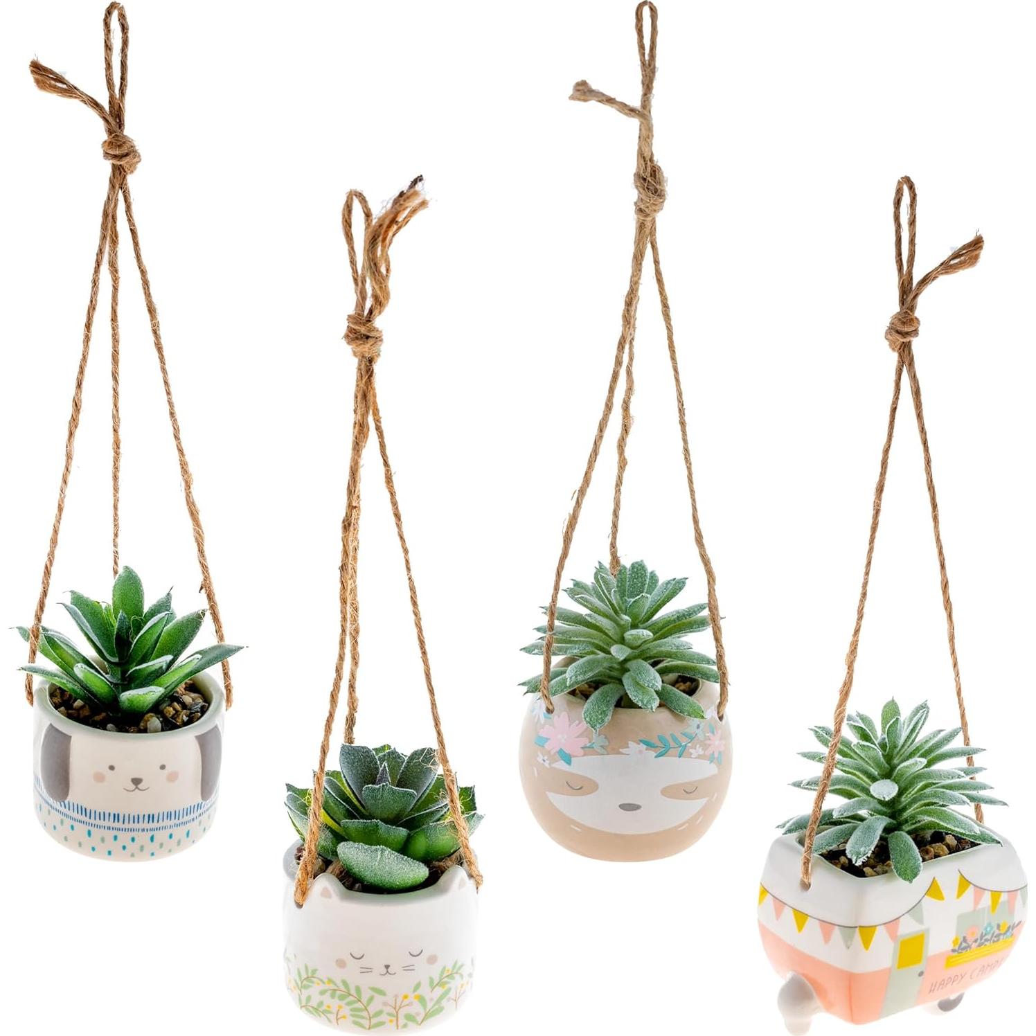 Maceta Colgante Karma de Cerámica para Suculentas 5.08cm