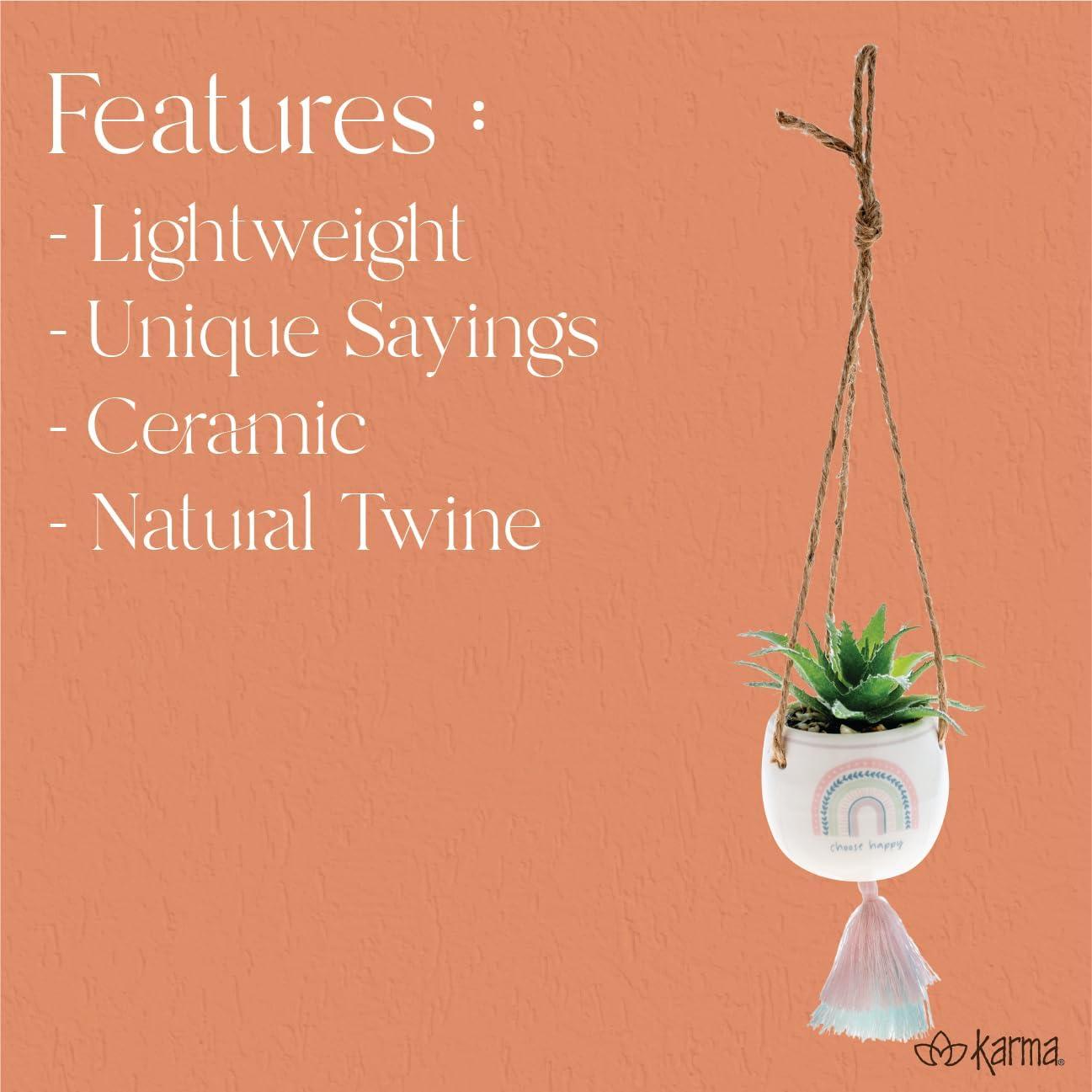 Maceta Colgante Karma de Cerámica para Suculentas 5.08cm