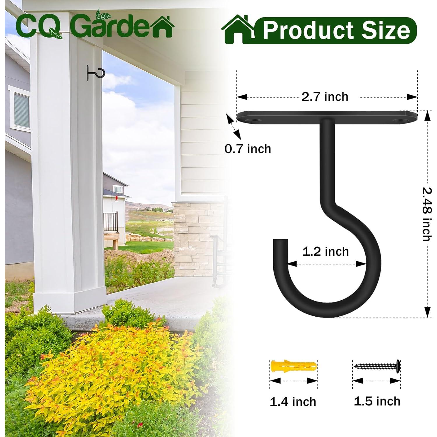 Ganchos de Techo CQ Garden para Colgar Plantas - 2 Piezas