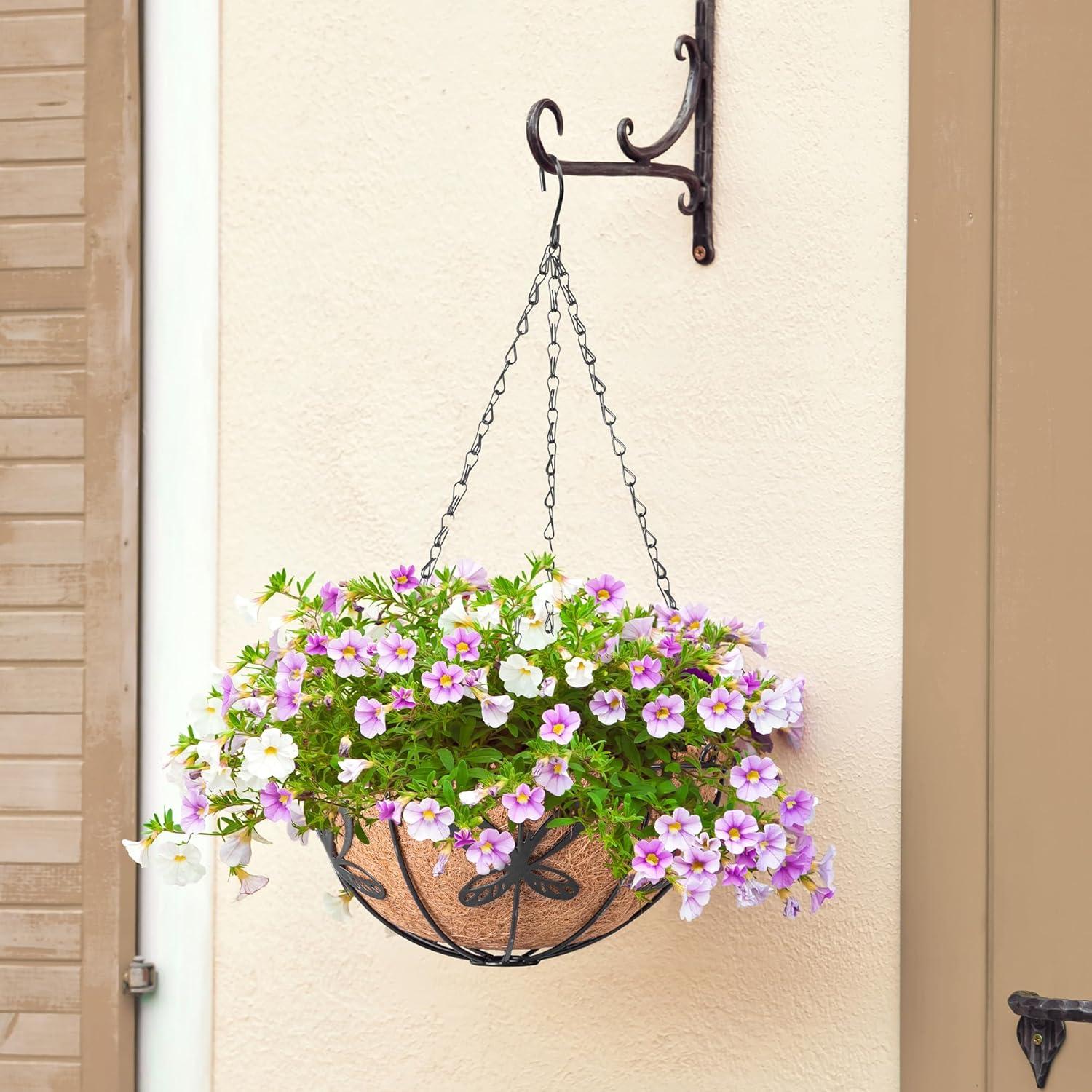 Macetas Colgantes ARVINKEY 30.48cm Redondas de Coco - 2 Piezas