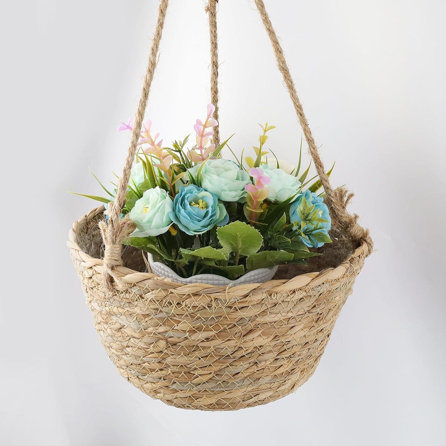 Cestas de Maceta Colgantes MY MIRONEY 2 Piezas 20.6x12.7cm Caqui