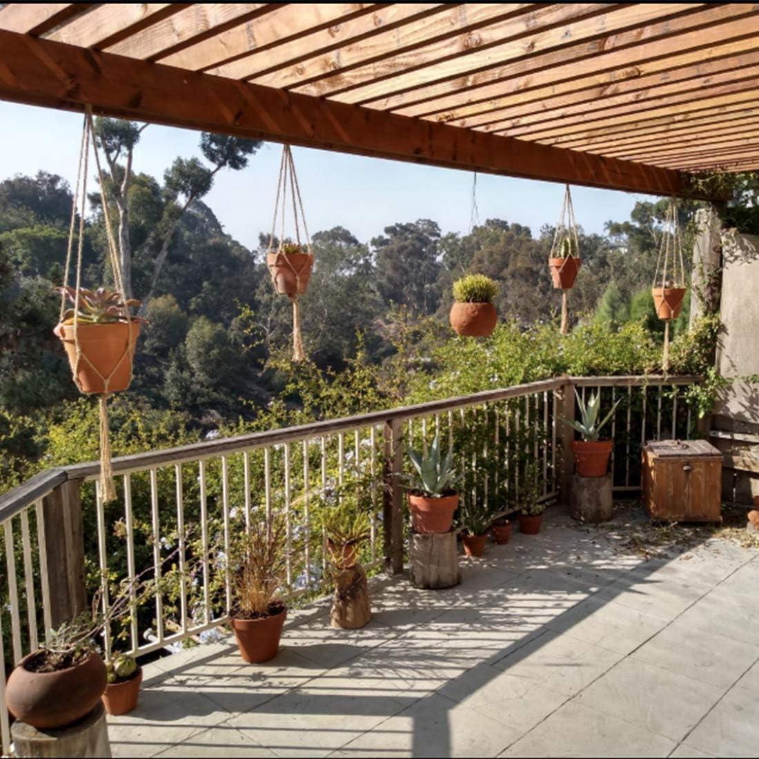 Keadic 6Pcs Colgadores de Plantas de Macramé - 3 Tamaños