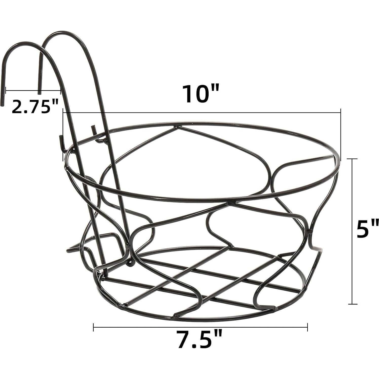 Paquete de 3 Macetas Colgantes Redondas Noamus 25.4cm Negro