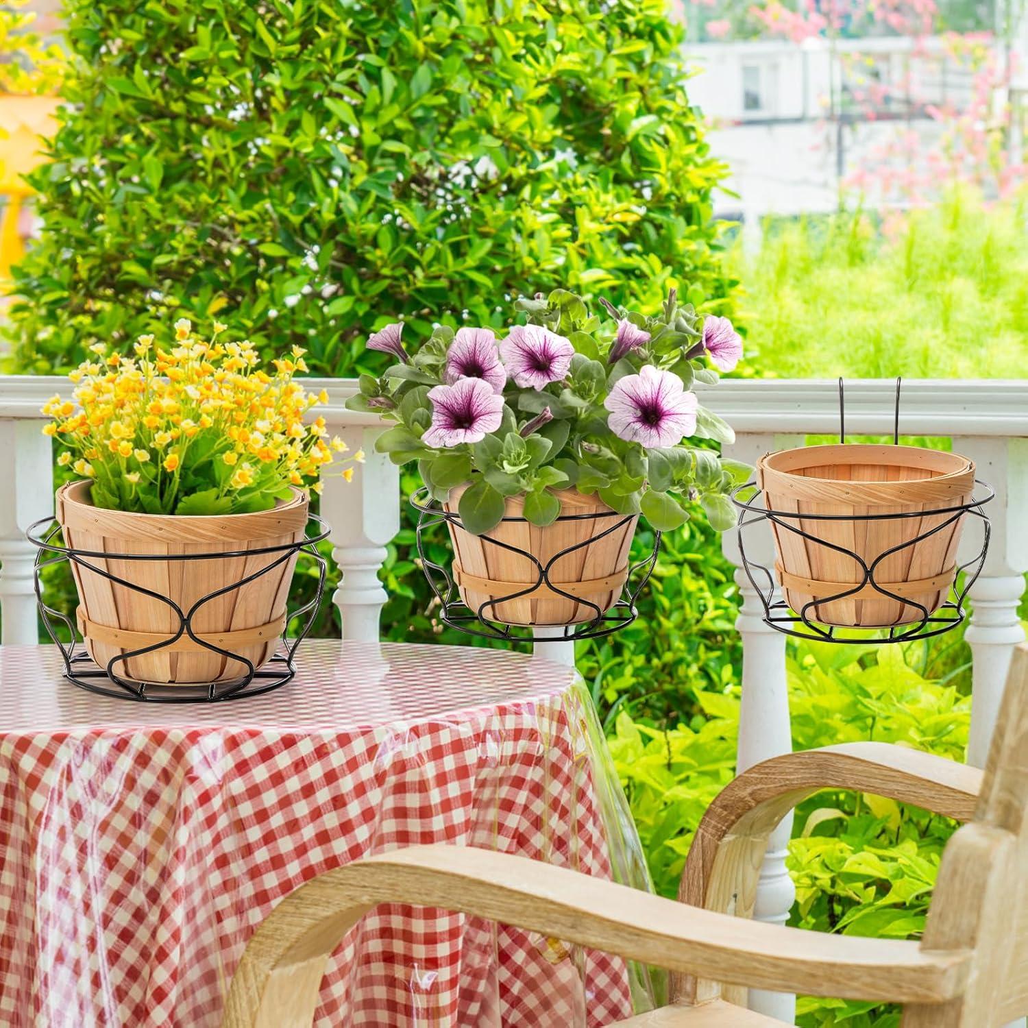 Paquete de 3 Macetas Colgantes Redondas Noamus 25.4cm Negro