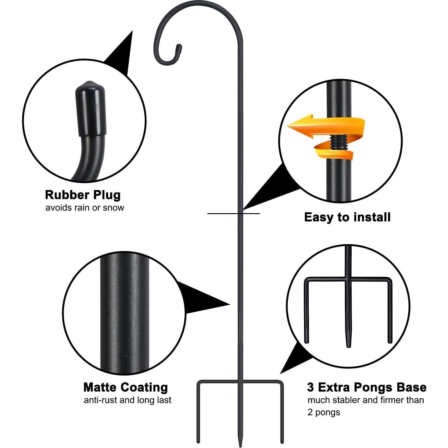 Gancho de Pastor Ajustable 81 cm FEED GARDEN - 2 Paquetes