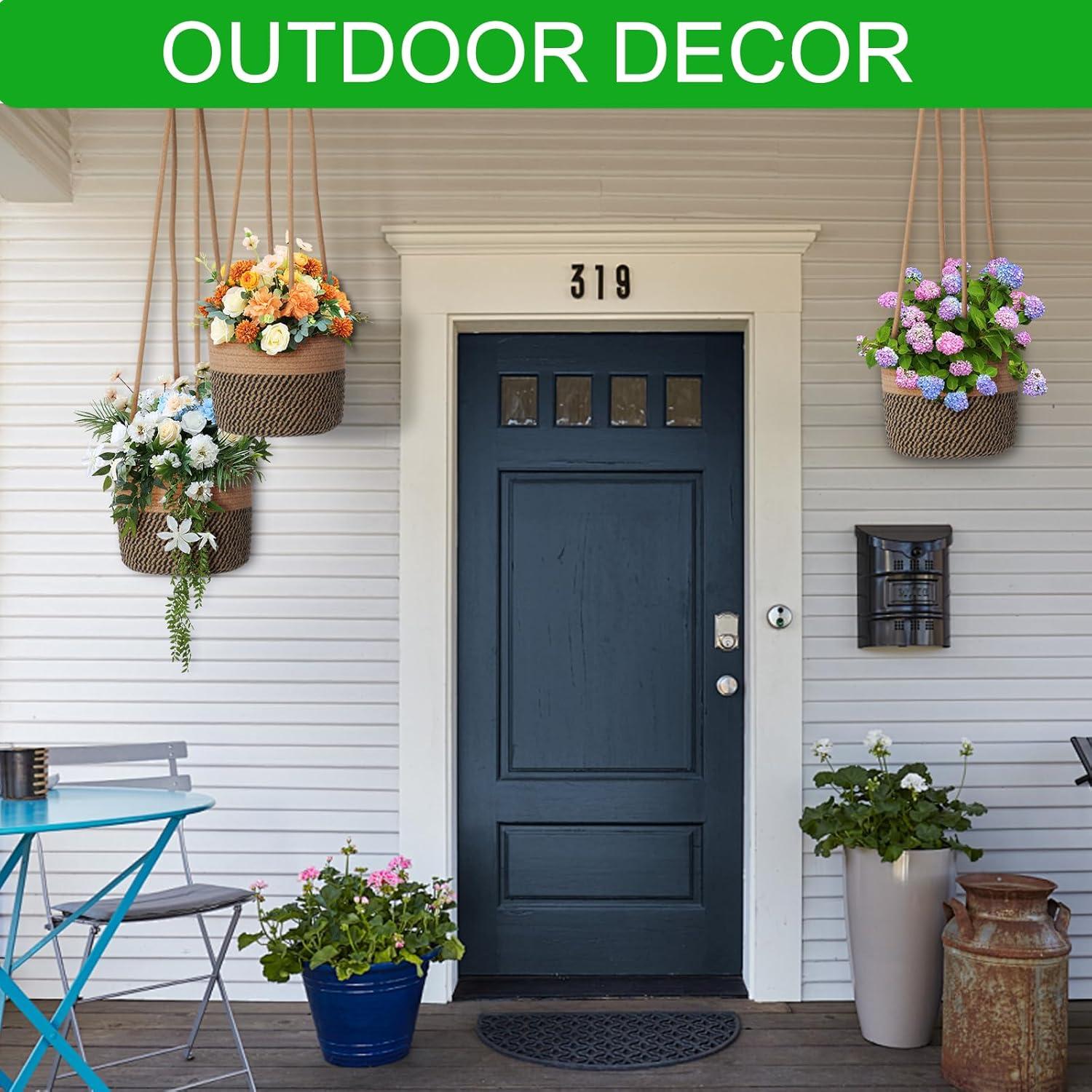 Cesta Colgante de Yute 2 Pack TIGKHAE para Macetas 20 cm