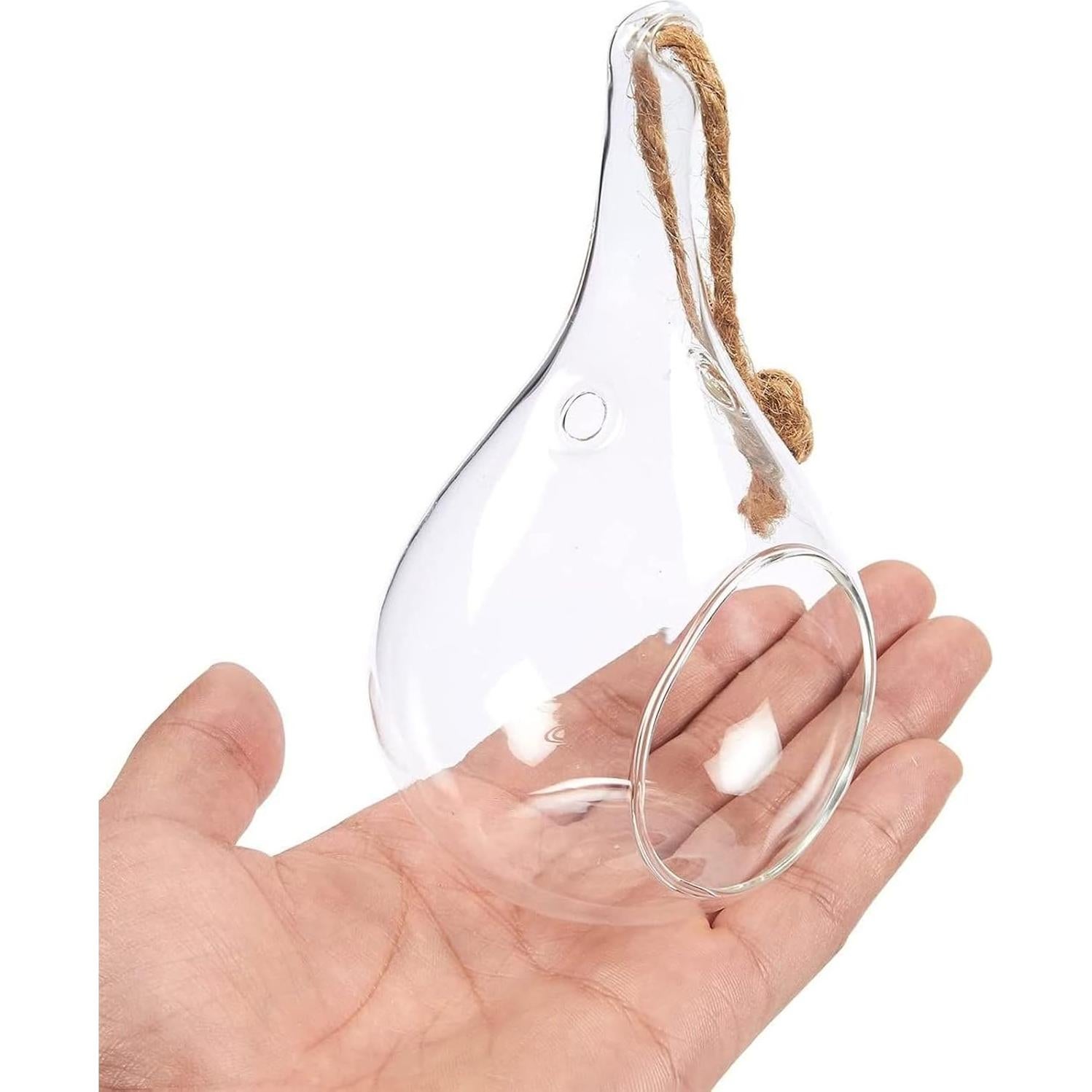 Terrario de vidrio colgante Juvale - 5 piezas 7.6x14 cm