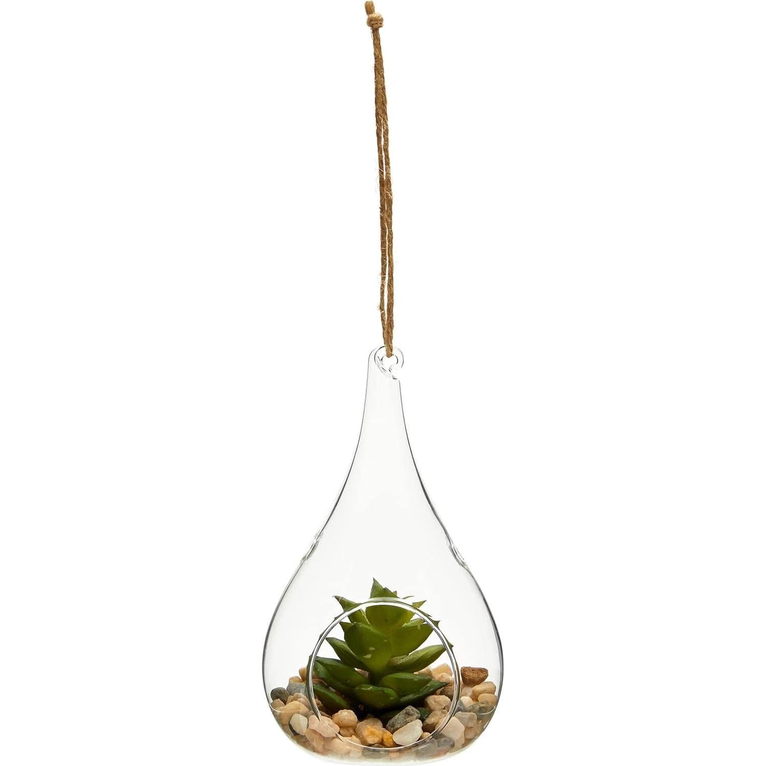 Terrario de vidrio colgante Juvale - 5 piezas 7.6x14 cm