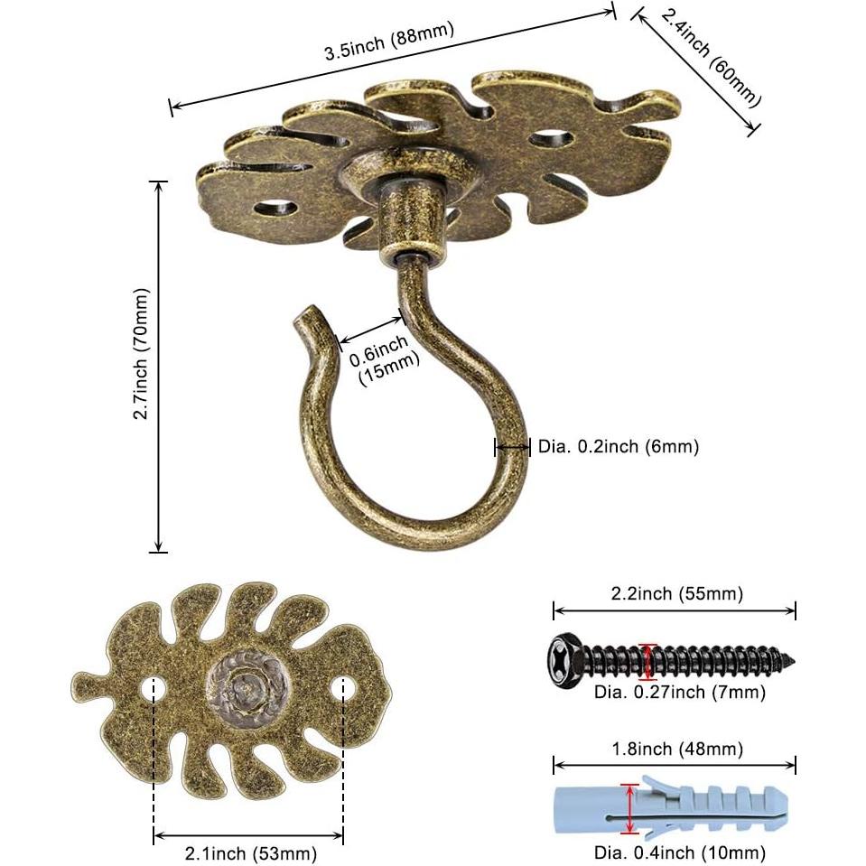 Ganchos de Techo Dolibest de Metal para Plantas y Luces - 2PCS