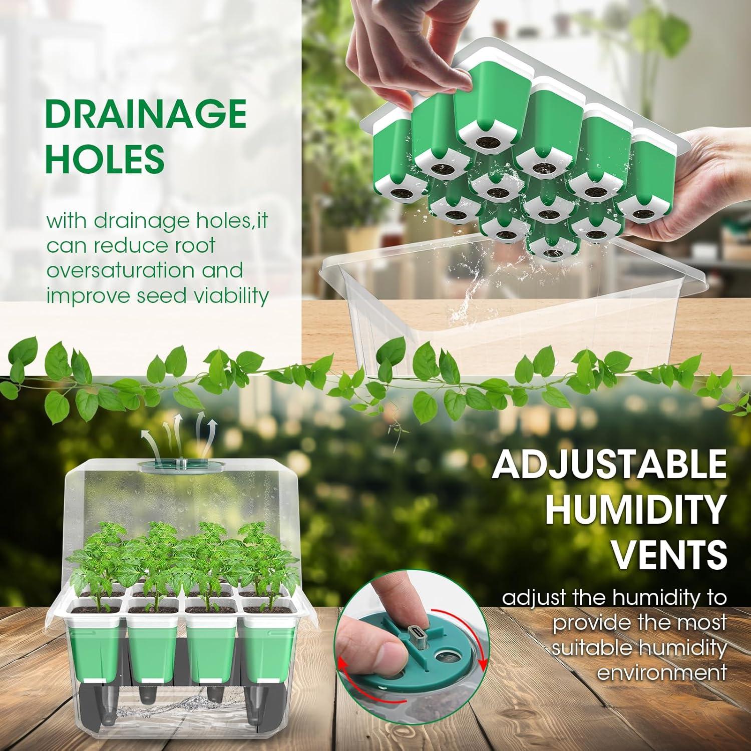 Bandeja de Inicio de Semillas Autorriego MQUPIN 60 Celdas