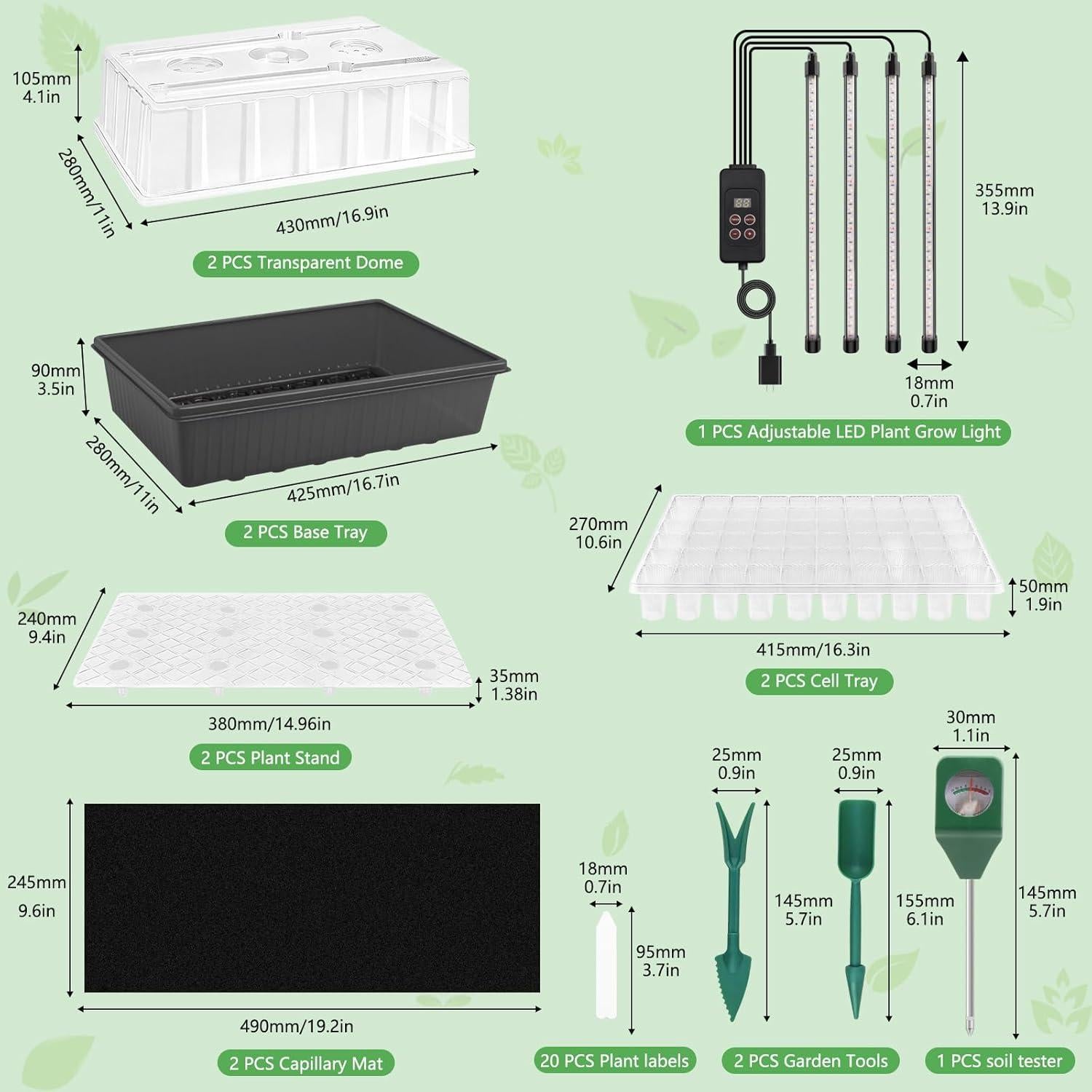 Kit de Inicio de Semillas Autorriego Terronix 120 Celdas