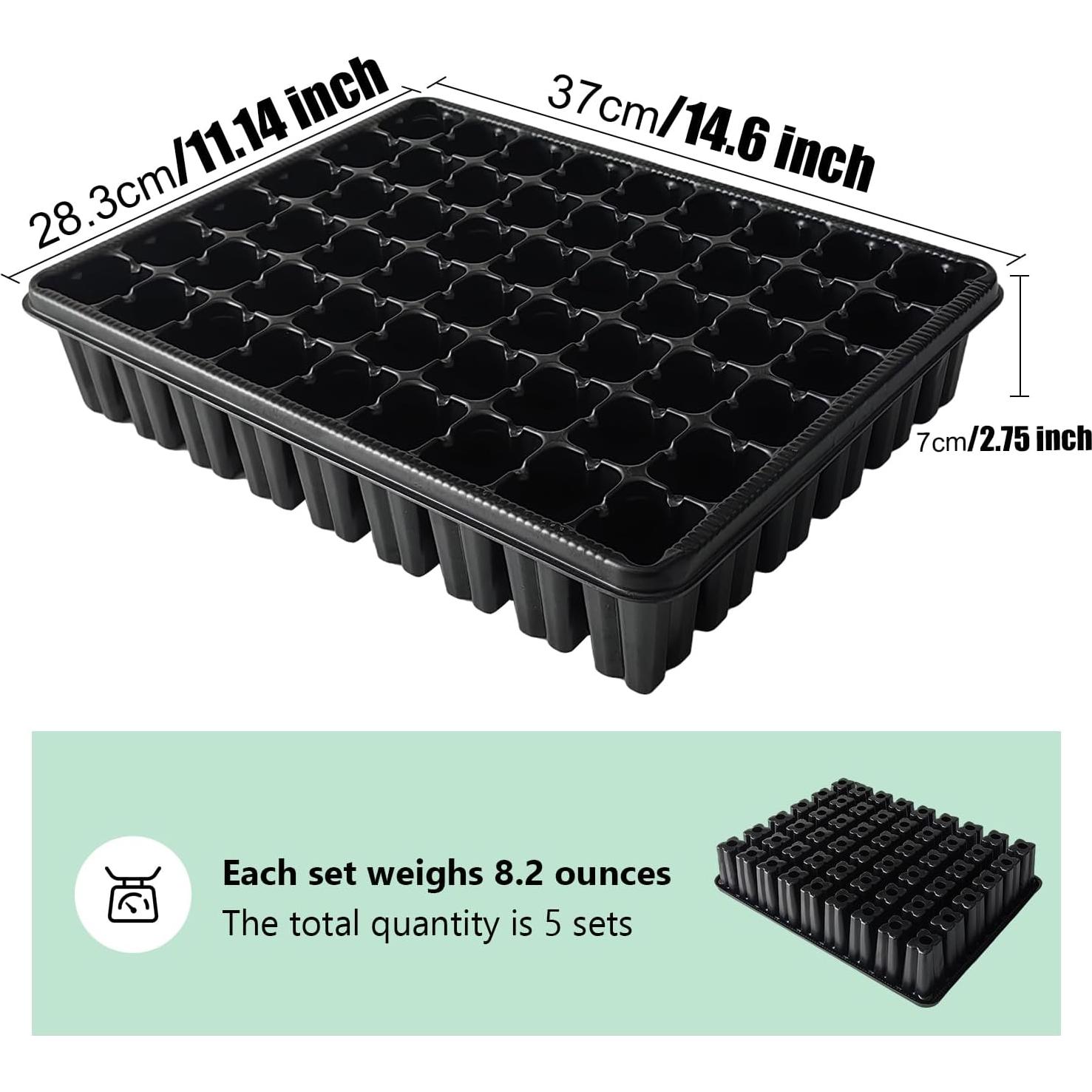 Bandeja de Inicio de Semillas 54 Celdas RooTrimmer 5 Piezas
