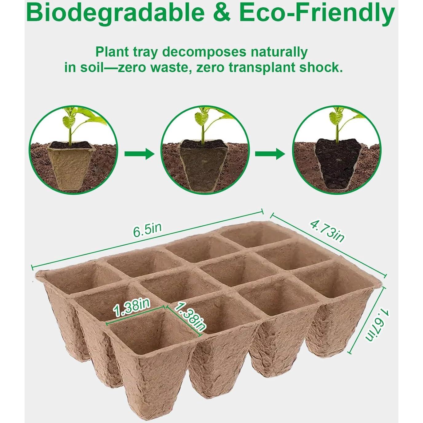 Bandejas Biodegradables para Plántulas YFANITI - 60 Celdas