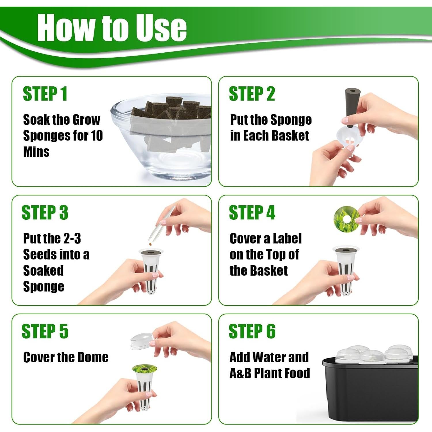 Kit de Jardinería Hidropónica Haovegfloer 82 Piezas para Interior