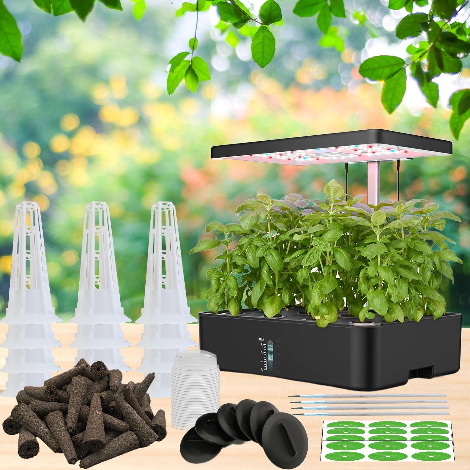 Kit de Jardinería Hidropónica Haovegfloer 82 Piezas para Interior