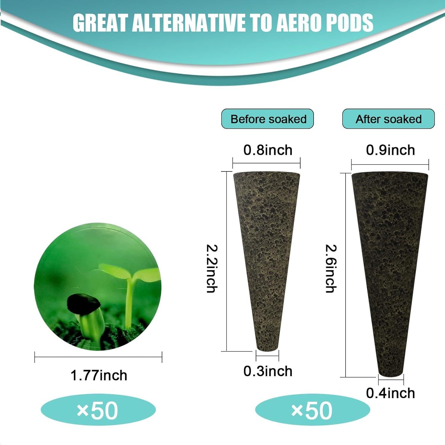 Kit de 100 cápsulas de semillas Haligo para hidroponía