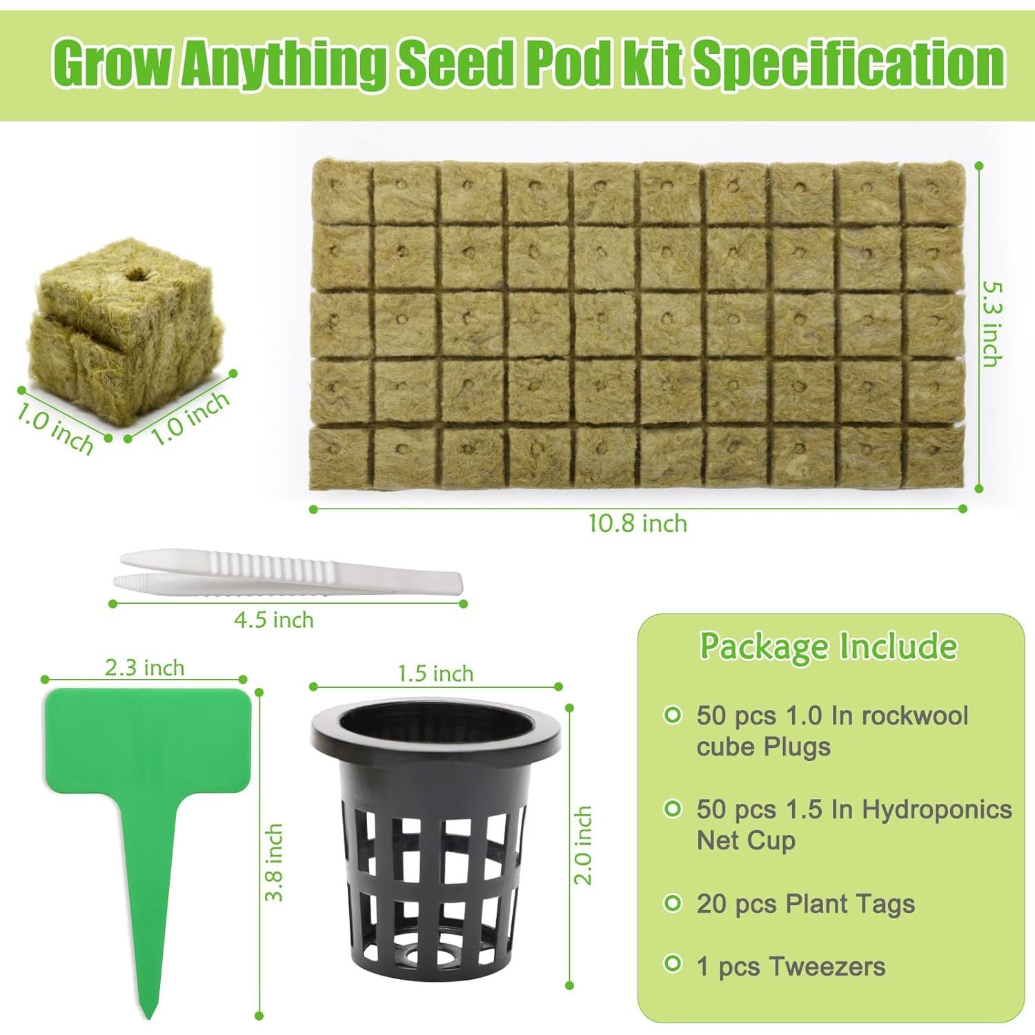 Set de Cubos de Plantación de Lana de Roca Windspeed 120 Pcs