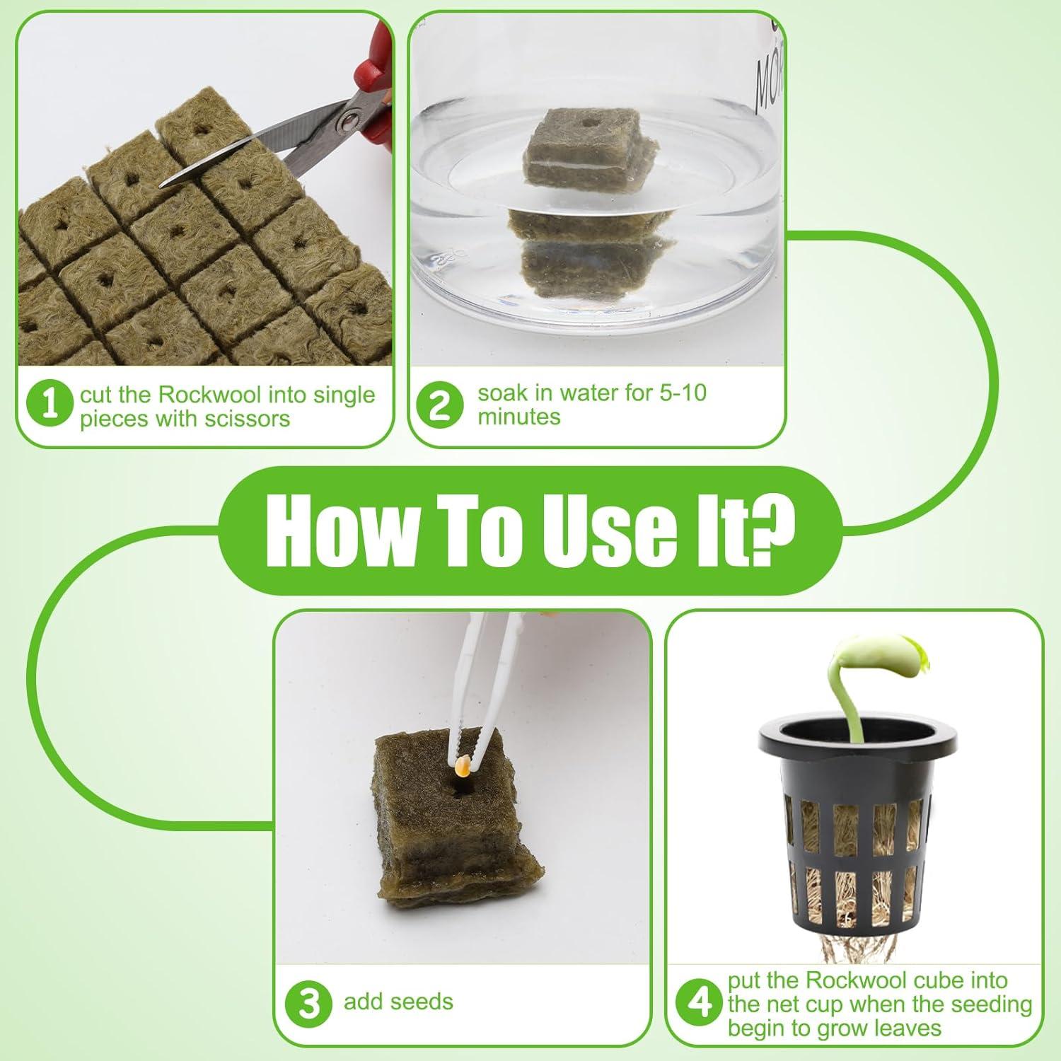 Set de Cubos de Plantación de Lana de Roca Windspeed 120 Pcs