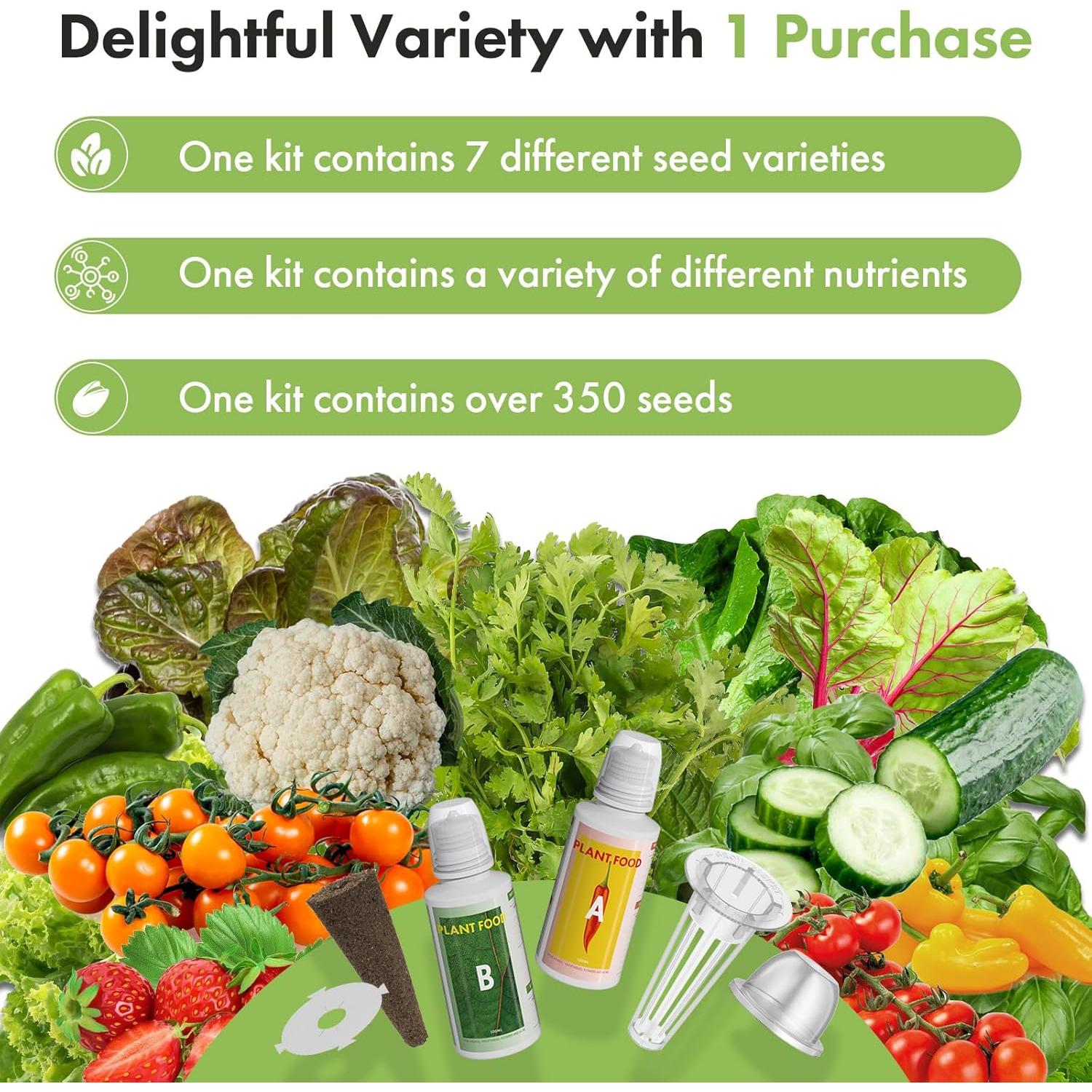 Kit de Válvulas de Semillas Hidropónicas LYKOCLEAN - 7 Variedades